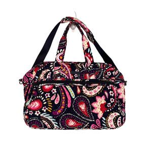 VERA BRADLEY Travel Bag Paisley Floral Duffel Weekender Packable Crossbody